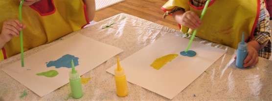 Painting with Wind (Air) Using Straws
